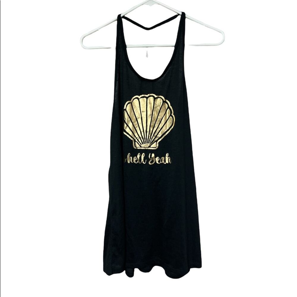 Miken Swim Womens  Black Shell Yeah Cover Up Sz S